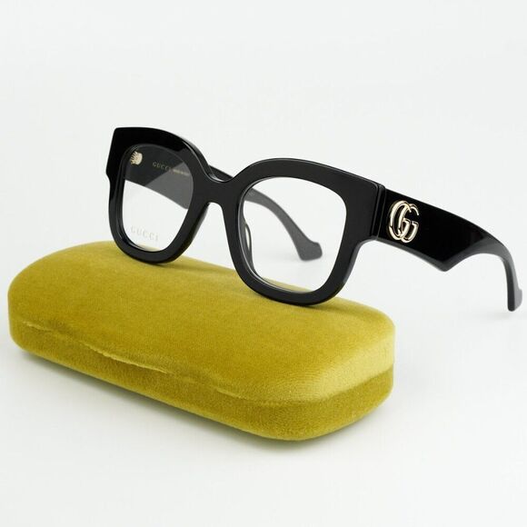NEW Gucci GG1423O 001 Black Square Women Eyeglasses GG 1423O